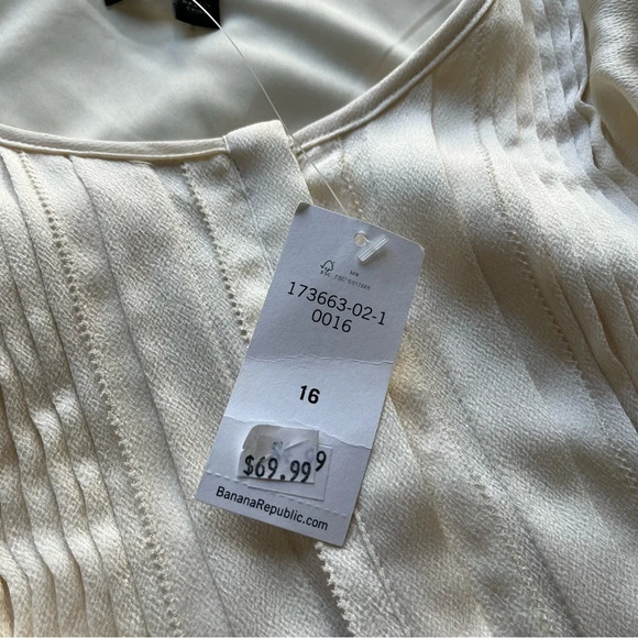 Banana Republic Dress cream butterscotch mini pockets 16 new - Picture 7 of 13